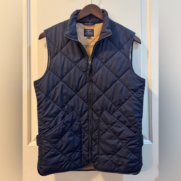 J. Crew Other - J.Crew Authentic Outerwear Quilted Walker Vest - Navy Blue/Tan - [XS Men/Women]